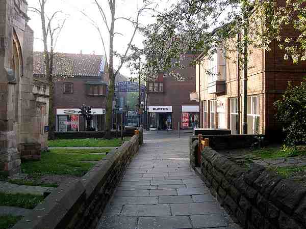 Looking towards Coppergate and Coppergate Walk.