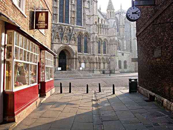 Looking towards the south door of the Minster.