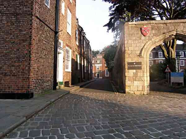 Looking towards Hole-in-the-Wall and Bootham Bar.