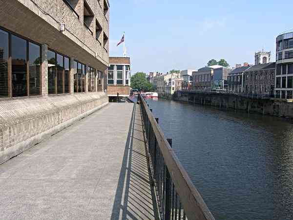 On the south bank of the river looking towards Lendal Bridge.