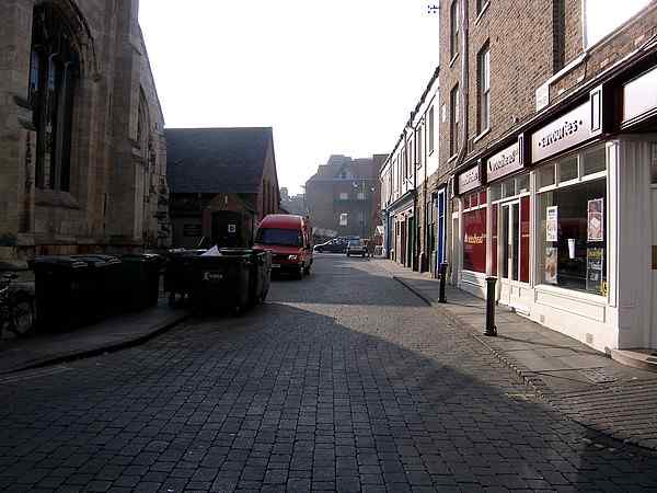Looking south east towards the market.