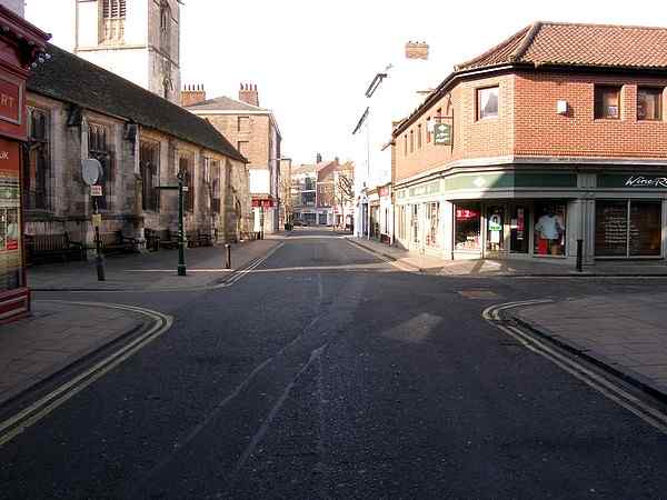 Looking south west towards St Sampson's Square.