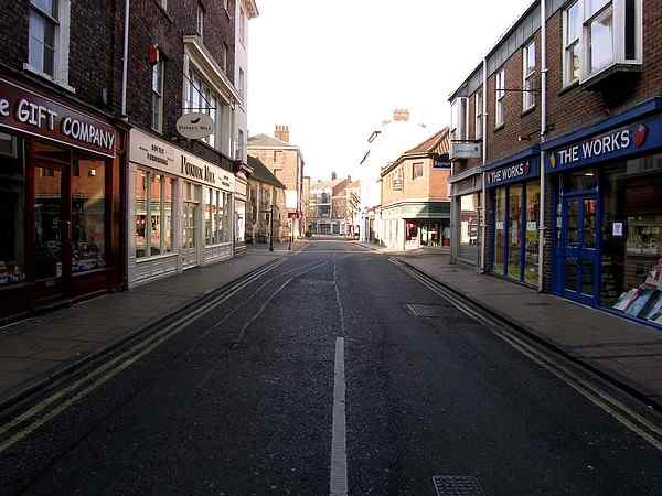 Looking south west towards St Sampson's Square.
