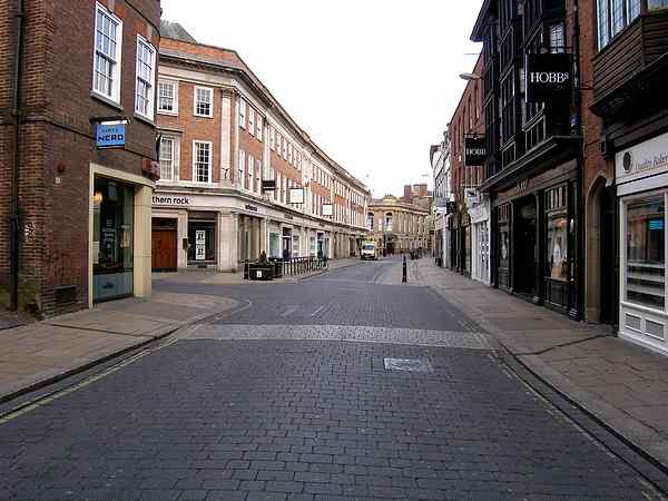 Looking north west towards St Helen's Square.