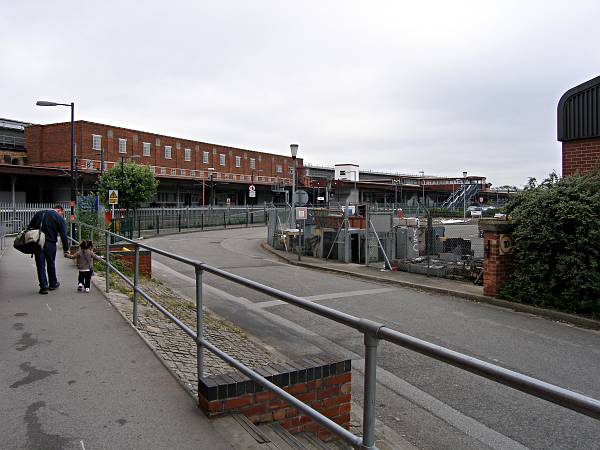 Looking towards the station.