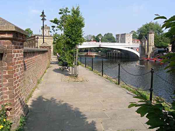 On the south bank of the river looking towards Lendal Bridge.