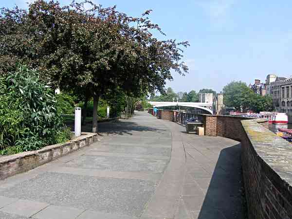 On the south bank of the river looking towards Lendal Bridge.