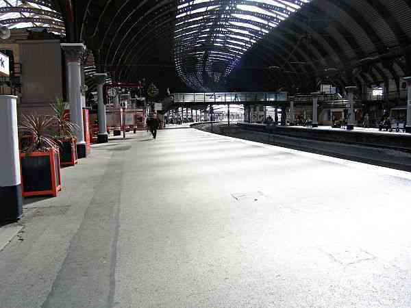 Looking towards south along the platform.